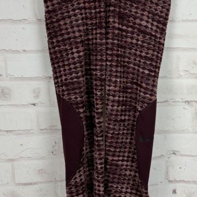 Nike Pro Leggings Womens XS Burgundy Hyperwarm Training Compression Gym